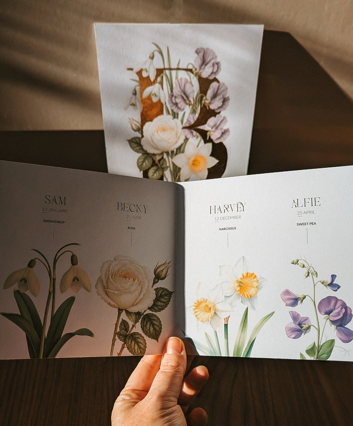 Family Garden Birth Flower Print