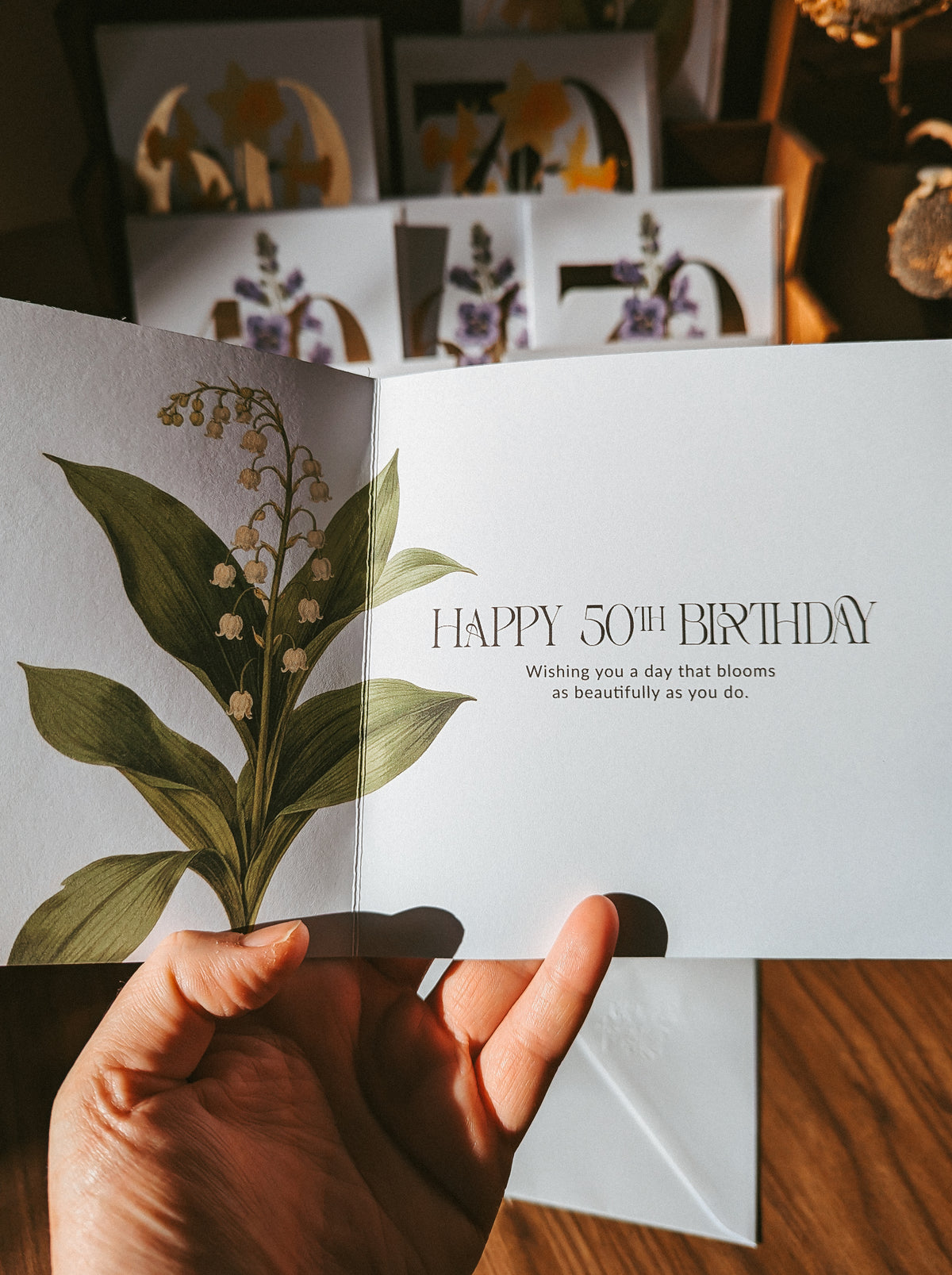 Birth Flower Milestone Birthday Card