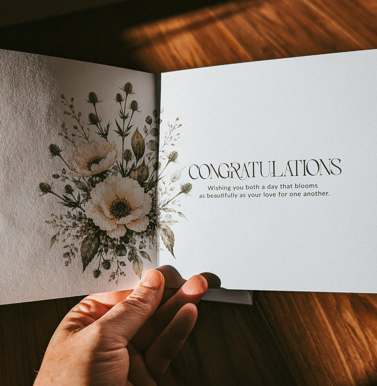 Couple's Initial Flower Card & Print