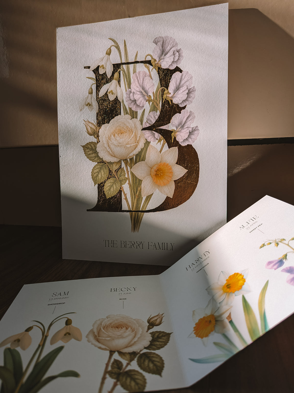 Family Garden Birth Flower Print