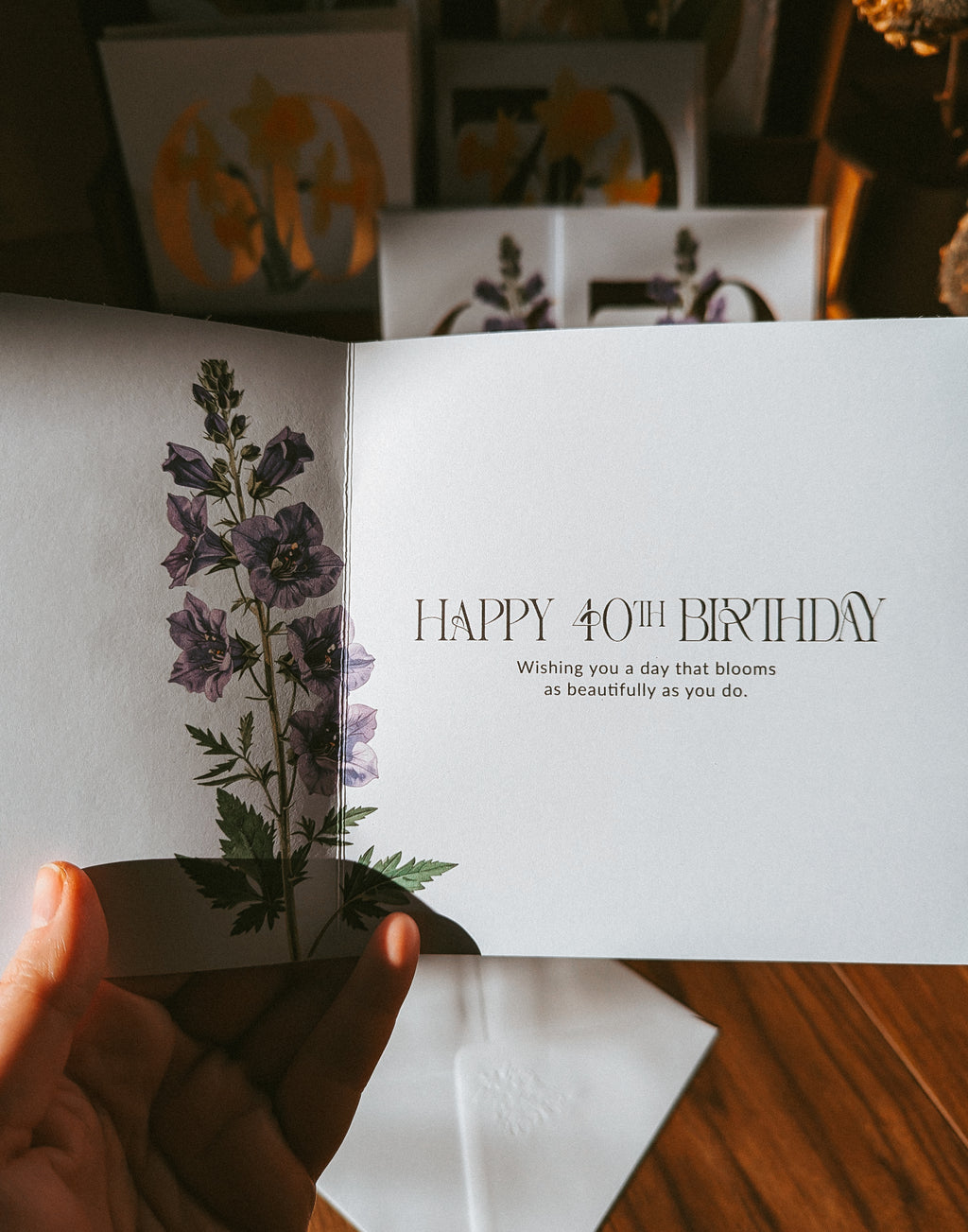 Birth Flower Milestone Birthday Card